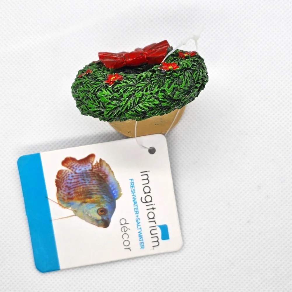 Imagitarium Christmas Wreath Aquarium Decor